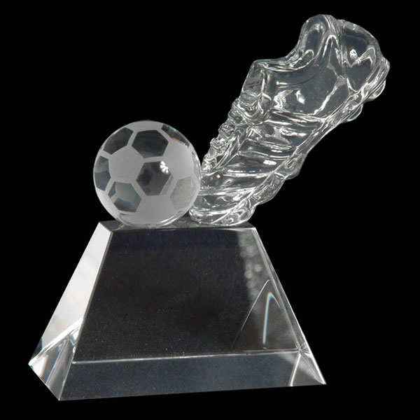 crystal football trophy